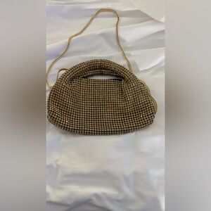 Fashion Nova Gold Mesh Clutch